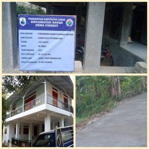 Pembangunan sarana dan prasarana desa cidikit sudah selesai dikerjakan dengan menggunakan anggaran dana desa thn 2023.