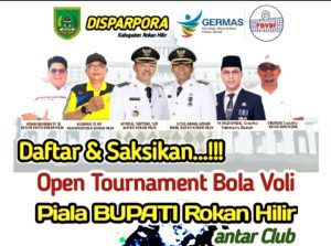 Ketua KONI Rohil, Samsuri, Dukung Pelaksanaan Open Turnamen Bola Voli Bupati Cup 2023