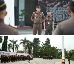 KOORDINATOR BIDANG TINDAK PIDANA KHUSUS KEJAKSAAN TINGGI RIAU MENJADI PENERIMA APEL KERJA PAGI