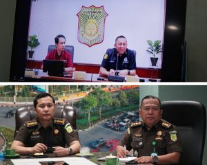 Asisten Intelijen Kejaksaan Tinggi Riau mengikuti kegiatan Rapat Monitoring dan Evaluasi Pengelolaan Pengaduan secara virtual