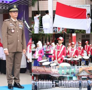 Kepala Seksi Bidang Sosial Budaya dan Kemasyarakatan Bidang Intelijen Kejaksaan Tinggi Riau Menjadi Pembina Upacara Hari Ulang Tahun ke-78
