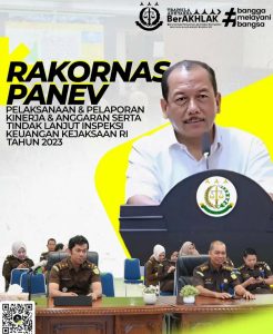 Kejaksaan Tinggi Riau, Mengikuti Rapat Koordinasi Nasional Pemantauan dan Evaluasi Tindak Lanjut Inspeksi Keuangan Kejaksaan RI Tahun 3023 Secara Virtual