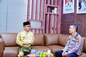 Baru Menjabat, Kapolres Kampar Silaturahmi dengan Bupati Kampar