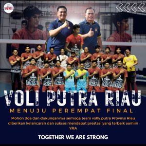 Tim voli putra Riau ambil bagian dalam ajang turnamen Kapolri Cup 2023 di Kalimantan Barat.
