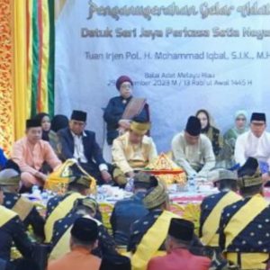 Aspidmil Kejati Riau Hadiri Penganugrahan Gelar Adat Datuk Seri Jaya Perkasa Setia Negeri Kepada Kapolda Riau IRJEN POL. H. MOHAMMAD IQBAL, S.I.K., M.H