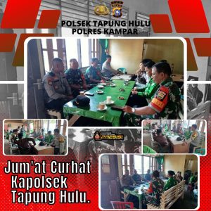 Jum’at Curhat Polsek Tapung Hulu Bersama Perangkat Desa, Kapolsek : Keluhan masyarakat akan ditindaklanjuti