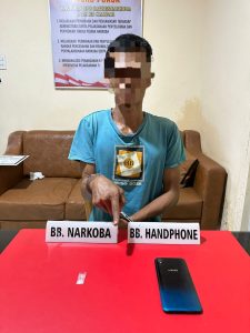 Satnarkoba Polres Kampar Tangkap Pelaku Narkoba di Desa Teluk Paman