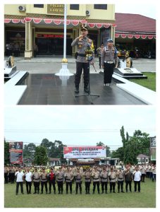 Kapolres Kampar Pimpin Apel Bulanan Polisi RW dan Bhabinkamtibmas