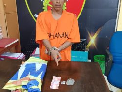 Polsek XIII Koto Kampar Tangkap Pelaku Narkoba Saat Duduk di Warung