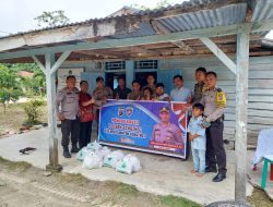 Minggu Kasih, Polsek Kuanteng Dan Polsek Singingi Berikan Pengamanan Ibadah Kebaktian Minggu Dan Bantuan Sembako