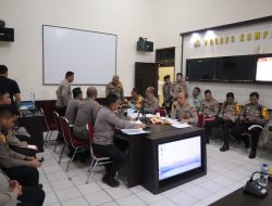 Polda Riau Laksanakan Pengawasan Operasi Mantap Brata Lancang Kuning 2023-2024 di Polres Kampar