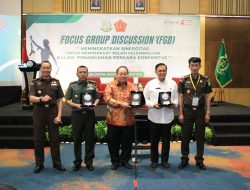 Jaksa Agung Muda Pidana Militer, Mayjen TNI Dr. Wahyoedho Indrajit Memberikan Sambutan Pada Acara Focus Group Discussion (FGD) dalam Penanganan Perkara Koneksitas