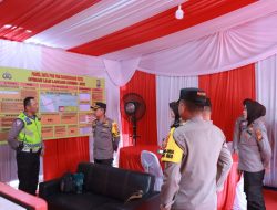 Pengecekan Pospam Ops Lilin Lancang Kuning 2023 oleh Kapolres Kampar di Wilayah Hukum Polres Kampar