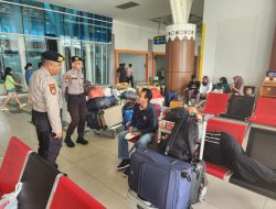 Satgas Preventif Objek Vital Transportasi Polda Riau Ops Lilin LK 2023 Laksanakan PAM dan Himbauan Kamtibmas