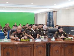 Wakil Kepala Kejaksaan Tinggi Riau mengikuti kegiatan Pembukaan Rapat Kerja Nasional Kejaksaan RI Tahun 2024 secara virtual