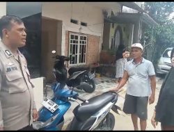 Semangat Pagi, Bhabinkamtibmas Desa Tanah Merah Polsek Siak Hulu Giat Cooling System Pemilu Damai