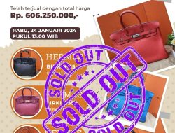 Pusat Pemulihan Aset Berhasil Melelang 6 Tas Hermes Hasil Sita Eksekusi Milik Istri Terpidana BENNY TJOKROSAPUTRO