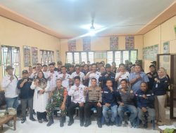 Kapolsek Kempas bersama Forkopimcam Rapat Koordinasi Pemantapan terkait Distribusi Logistik Pemilu 2024.