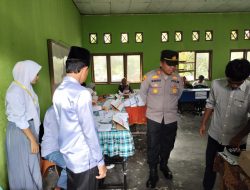 KapolseK Tambang Pantau Pelaksanaan Pencoblosan di Wilayah Hukumnya