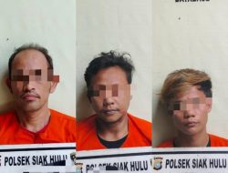 Asyik Pesta Shabu-shabu, 3 Pria Diringkus Polsek Siak Hulu