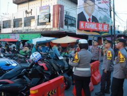 Kapolres Kampar Lakukan Pengamanan Pasar Tumpah Jelang Buka Puasa