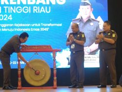Kepala Kejaksaan Tinggi Riau Akmal Abbas, SH., MH : Resmi Membuka Kegiatan Pra Musrenbang Kejaksaan Tinggi Riau Tahun 2024