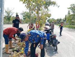 Kadis LH Rohil Turun Langsung Bersihkan Lumpur Air Pasang Sungai Rokan