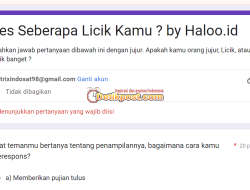 Link Ujian Tes Seberapa Licik Kamu Google Form Terbaru!