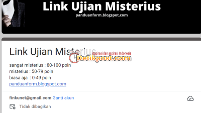 2 Link Tes Seberapa Misterius Kamu Google Form 2024, Uji Disini!