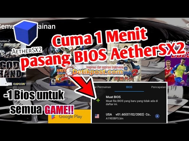 Link Download Bios AetherSX2 PS2 Terbaru dan Cara Pasang