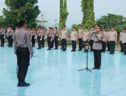 Polres Kampar Gelar Upacara Ziarah dan Tabur Bunga Dalam Rangka Hari Bhayangkara Ke-78
