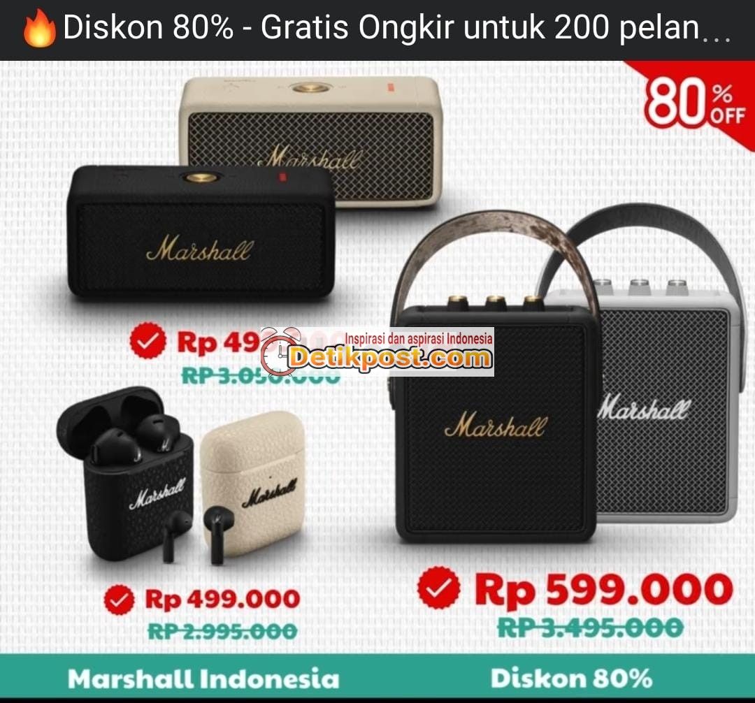 Marshall Indonesia Penipuan? Viral Diskon Hingga 80%