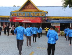 Jaga Kebugaran Tubuh, Lapas Pekanbaru Konsisten Laksanakan Senam Pagi Bersama Dengan Penuh Semangat