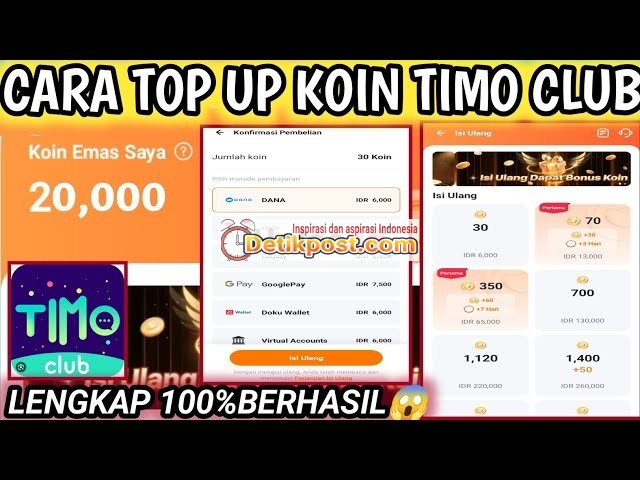 7 Cara Top Up Koin di Timo Club Terbaru Paling Murah