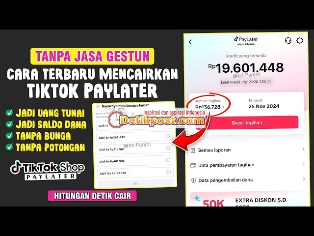 Cara Mencairkan TikTok PayLater Jadi Uang & Saldo Dana