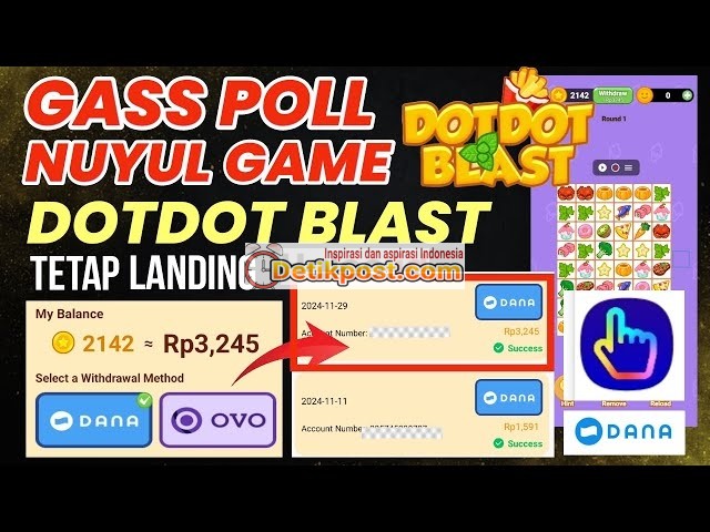 5 Cara Nuyul Game DotDot Blast 100% Cair Terbukti Membayar