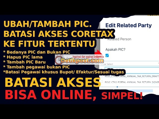 2 Cara Ubah dan Tambah Akun PIC di Coretax Termudah