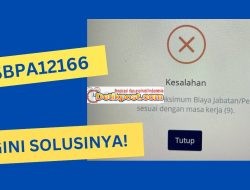 Solusi Kesalahan INSBPA12166 Maksimum Biaya Jabatan/Pensiun Sesuai Masa Kerja