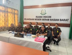 Plt. Kajari SBB Bambang Heri Purwanto : Melaksanakan Video Conference Ekspose Pengajuan Penghentian Penuntutan Berdasarkan Keadilan Restorative ke JamPidum RI