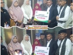 Berkah Ramadhan, Bupati Solok Serahkan Bedah Rumah Pada Keluarga Mampu Nurijah Jorong Taratak, Nagari Koto Laweh