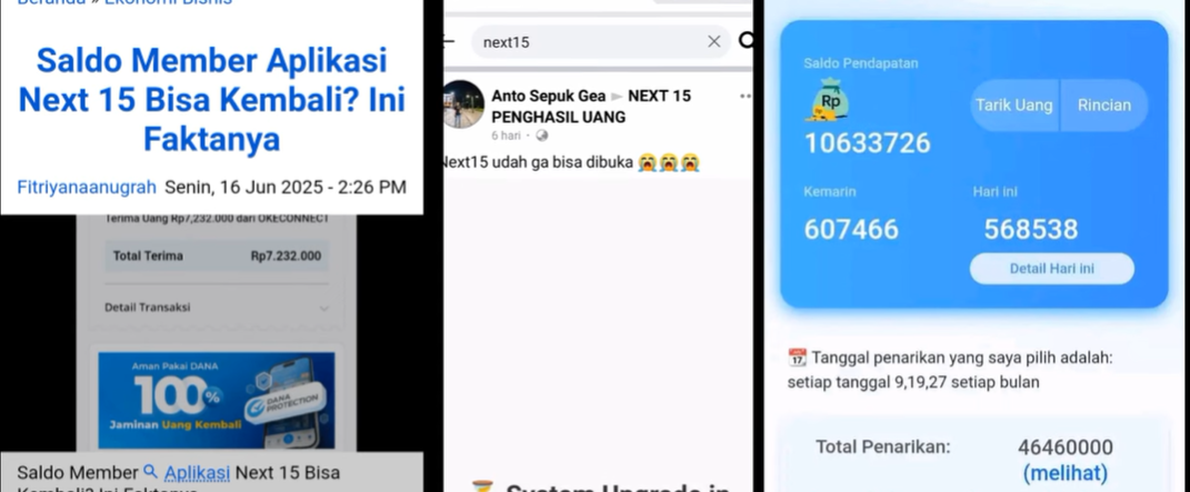 Pengembalian Uang Member Aplikasi N15 (Next 15) Apakah Amanah Atau SCAM?