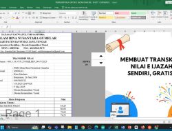 Cara Membuat Transkrip Nilai Di Excel Gratis dan Simple