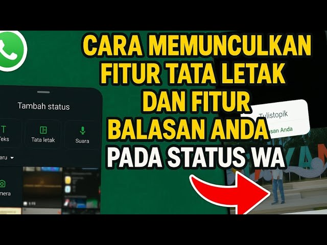 Cara Memunculkan Fitur Tata Letak dan Balasan Pada Status WhatsApp