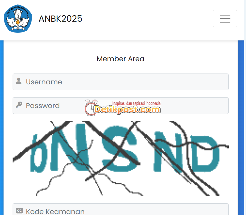 Cara Login Web ANBK 2025 Sekaligus Isi Data Awal Oleh Operator Sekolah