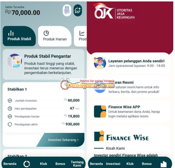 Review Finance Wise, Aplikasi Investasi Resmi di OJK, Benarkah? Cek Faktanya!