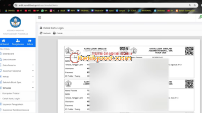 Menu Simulasi Muncul Di Web ANBK 2025, Ini Penjelasan Lengkap Simulasi Serentak