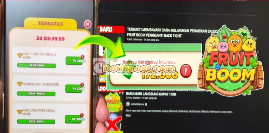 6 Cara Mendapatkan Uang Di Fruit Boom Apk Tanpa Nuyul Langsung Cair