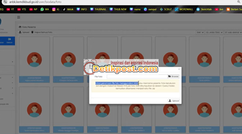 Cara Upload Foto Peserta ANBK 2025 Secara Sekaligus