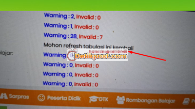 Solusi Validasi “Mohon Refresh Tabulasi Ini Kembali” Di Dapodik 2026