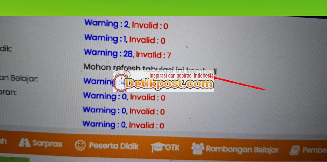 Solusi Validasi "Mohon Refresh Tabulasi Ini Kembali" Di Dapodik 2026